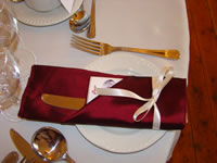 Ivory Cover With Burgundy Sash